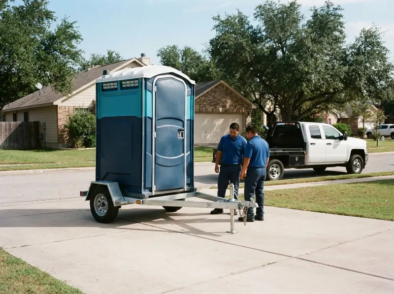 Towable Trailer-Mounted Portable Toilet Rental in Round Rock, TX